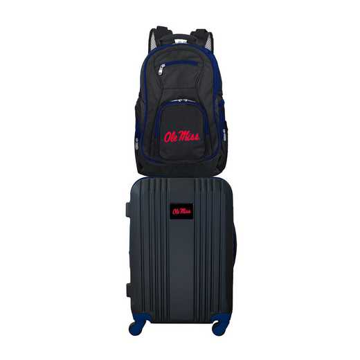 CLMIL108: NCAA Mississippi Ole Miss 2 PC ST Luggage / Backpack